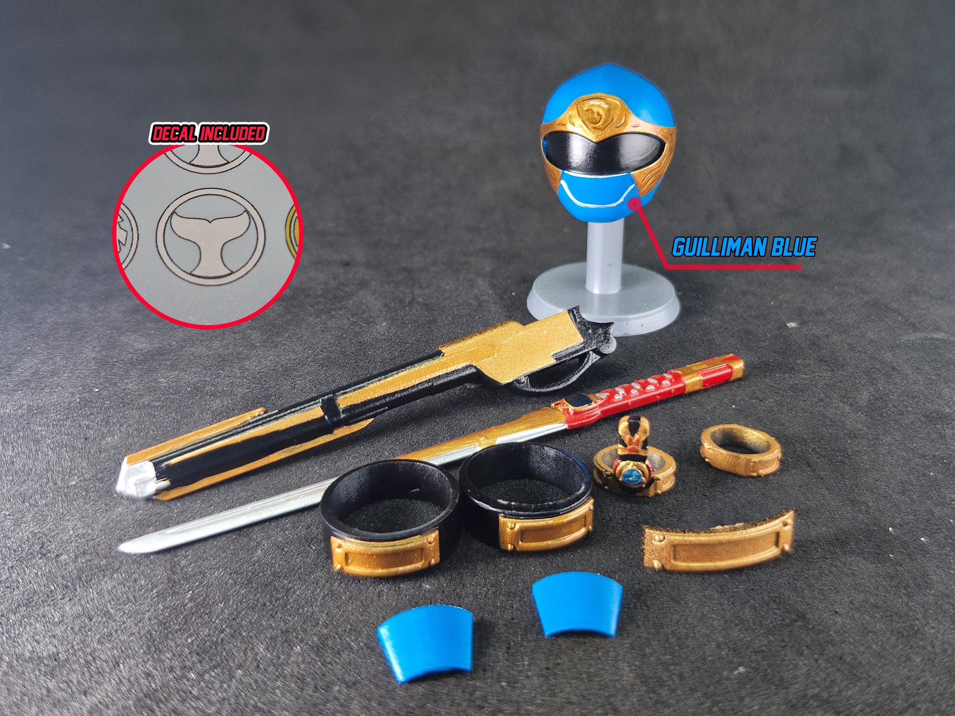 Power Rangers Ninja Storm - Blue Wind Ranger / Hurricaneger - HurricaneBlue Conversion Kit | Lightning Collection Accessories