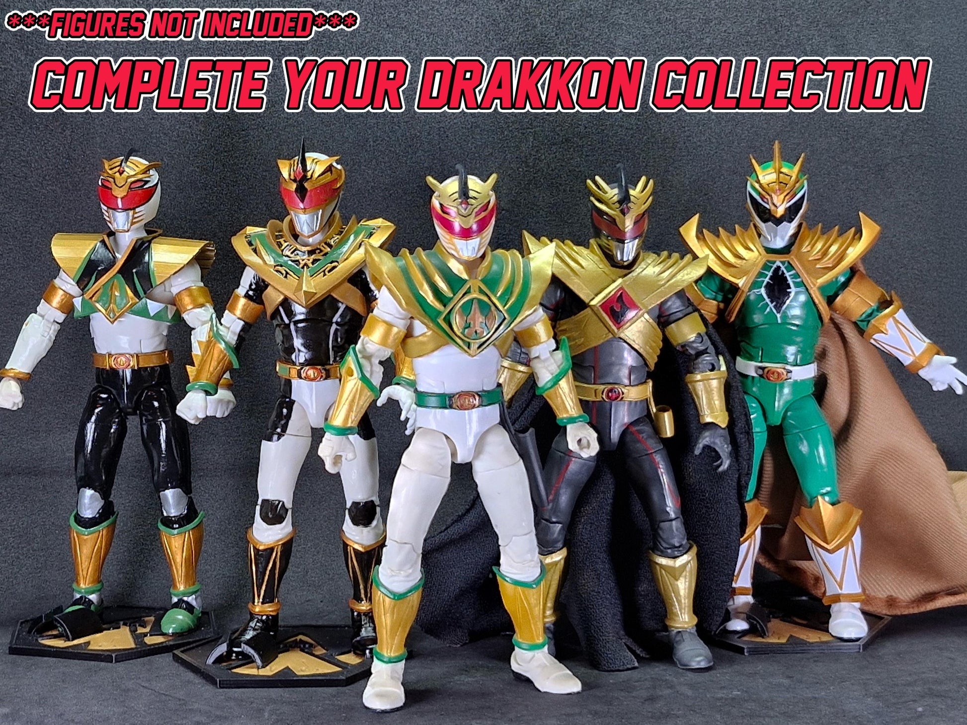 Lord Drakkon Evo 2 Helmet and Shield | Lightning Collection 1:12 Accesory | 3D Printed