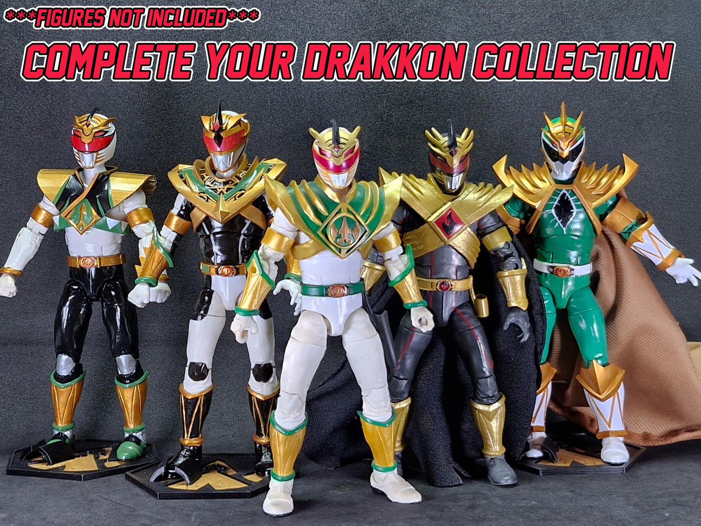 Lord Drakkon Evo 1 Helmet and Shield | Lightning Collection 1:12 Accesory | 3D Printed