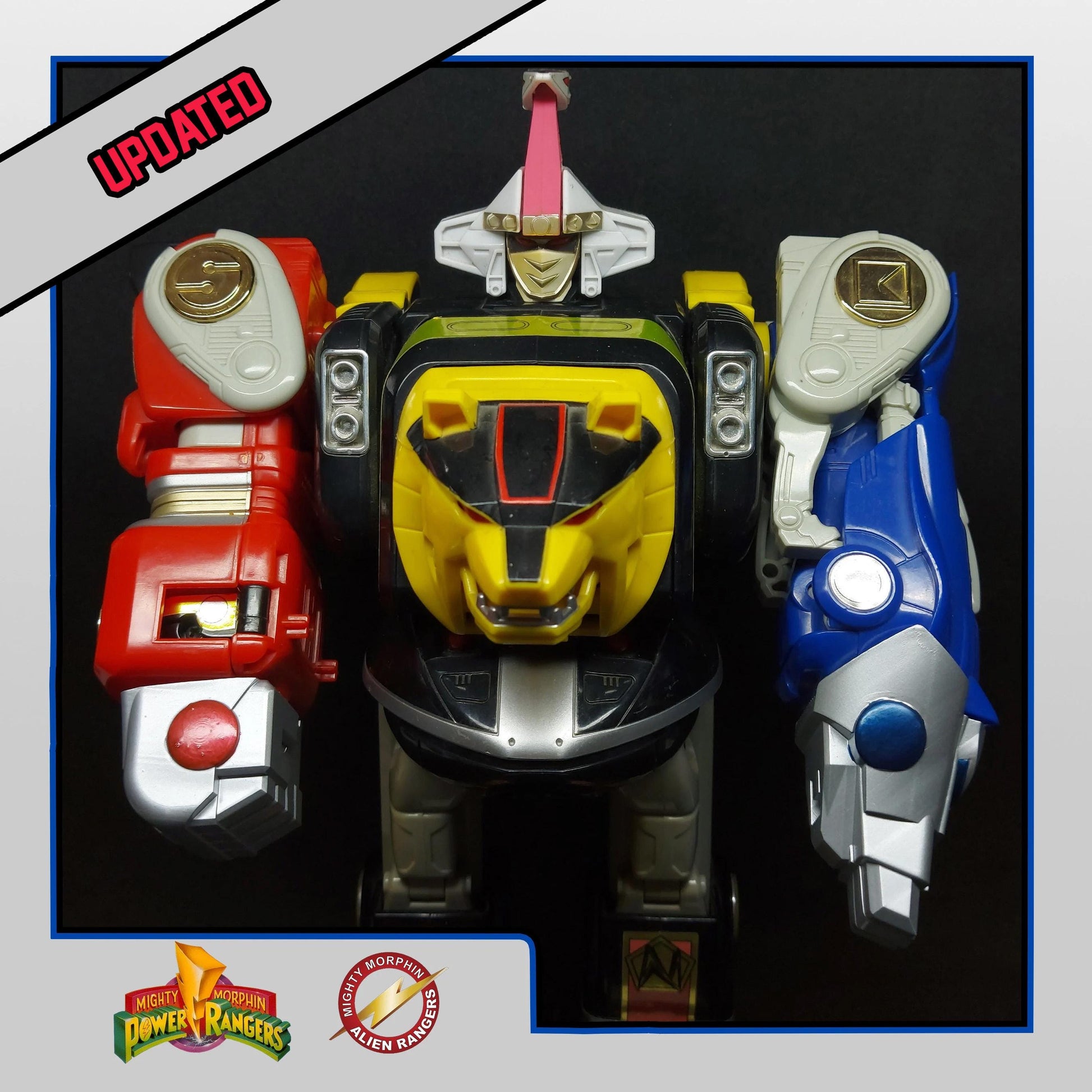 Mighty Morphin Power Rangers Deluxe Ninja Megazord 3D Printed Replacement Parts | Upgrades [1995]