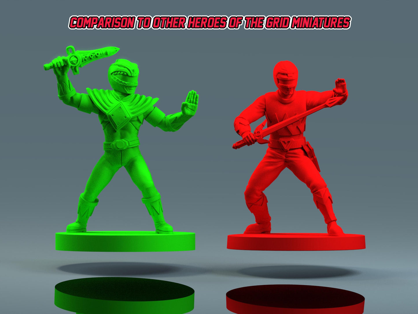 Heroes of the Grid - Alien Rangers / Kakuranger Miniatures | Epic Scale 50mm Miniature Tabletop Gaming