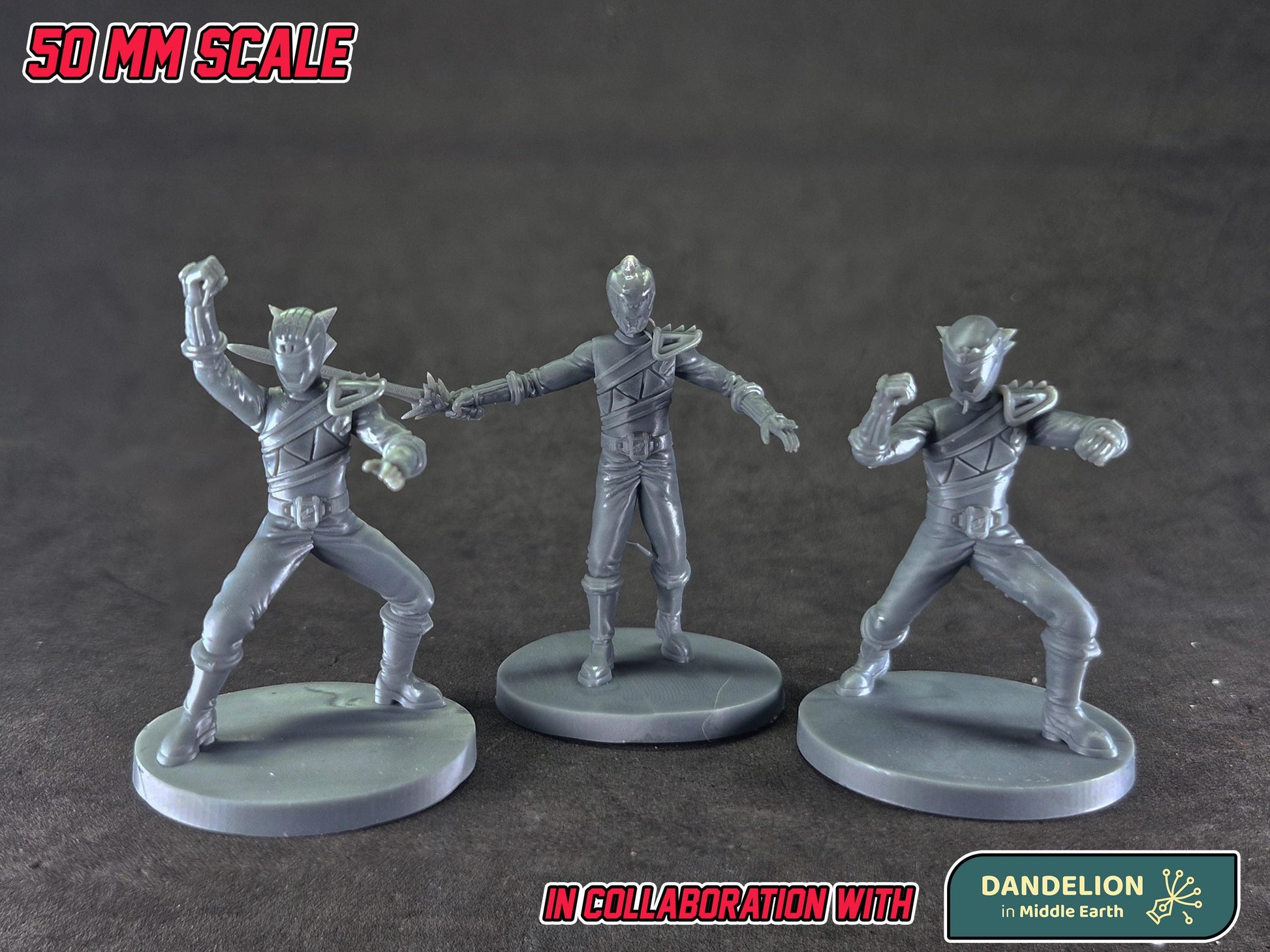 Heroes of the Grid - Dino Charge / Kyoryuger Special Rangers Miniatures | Epic Scale 50mm Miniature Tabletop Gaming
