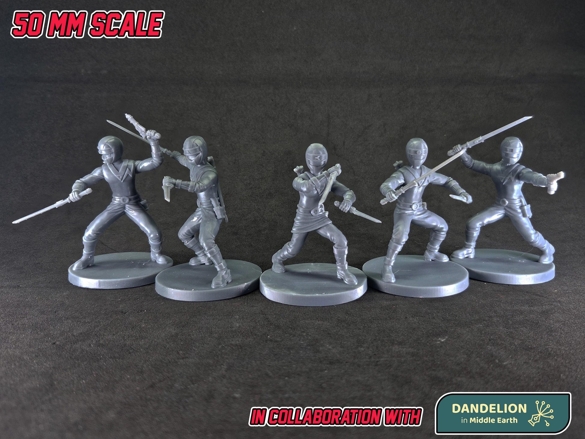 Heroes of the Grid - Alien Rangers / Kakuranger Miniatures | Epic Scale 50mm Miniature Tabletop Gaming