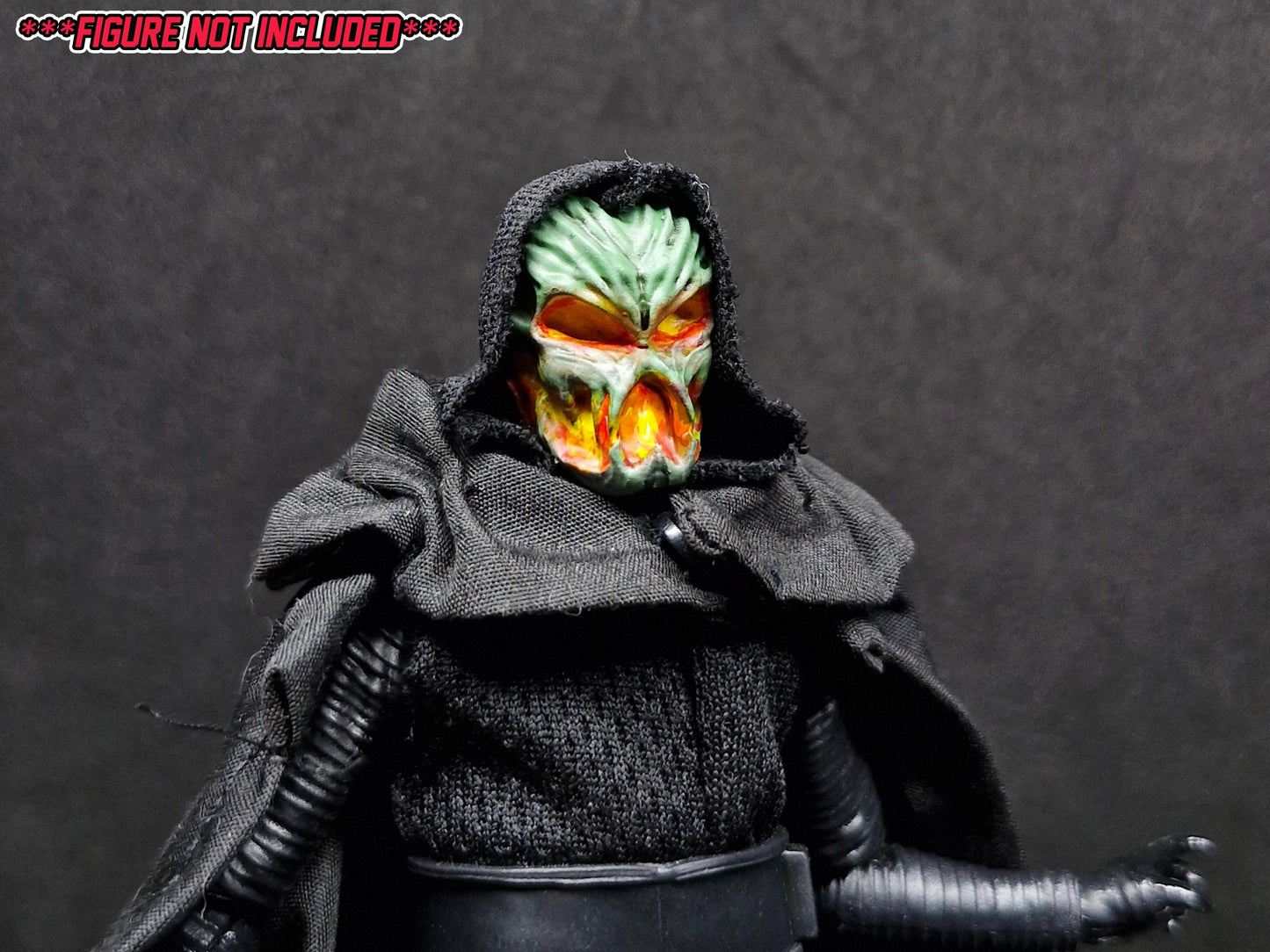Mighty Morphin Power Rangers - Wizard of Deception Headsculpt and Wand | Lightning Collection 1/12 scale Accessory | 3D Printed