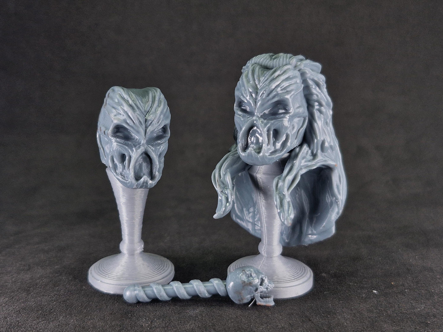 Mighty Morphin Power Rangers - Wizard of Deception Headsculpt and Wand | Lightning Collection 1/12 scale Accessory | 3D Printed