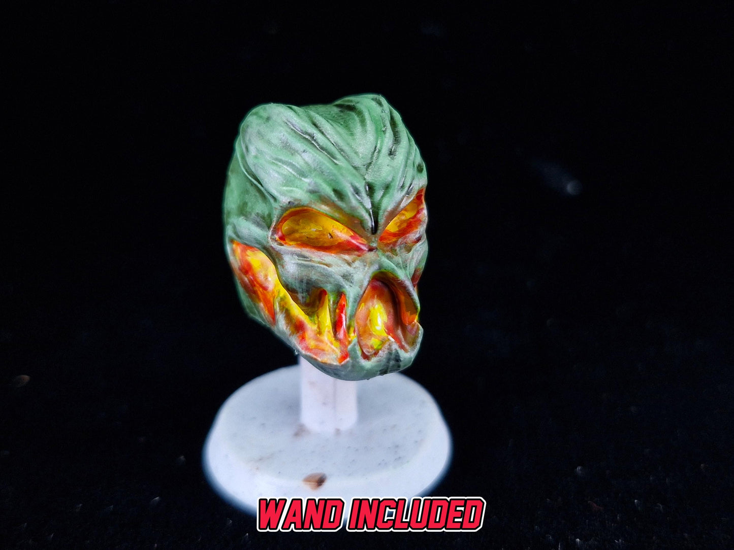 Mighty Morphin Power Rangers - Wizard of Deception Headsculpt and Wand | Lightning Collection 1/12 scale Accessory | 3D Printed