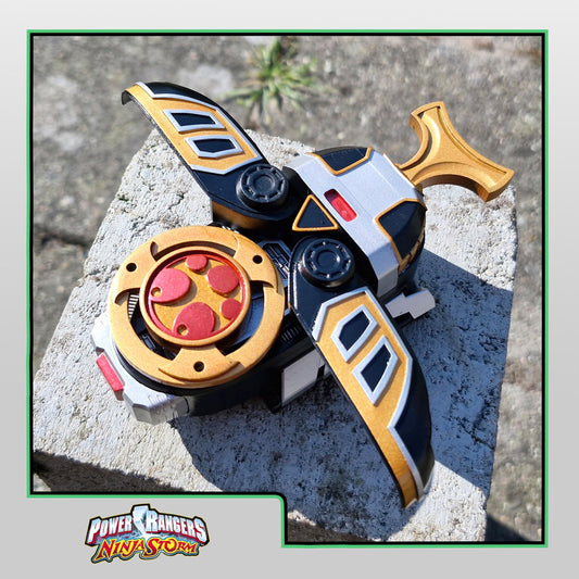 3D Printed & Painted Power Rangers Ninja Storm -Thunder Morpher | Hurricaneger - Gourai Changer | Display Prop