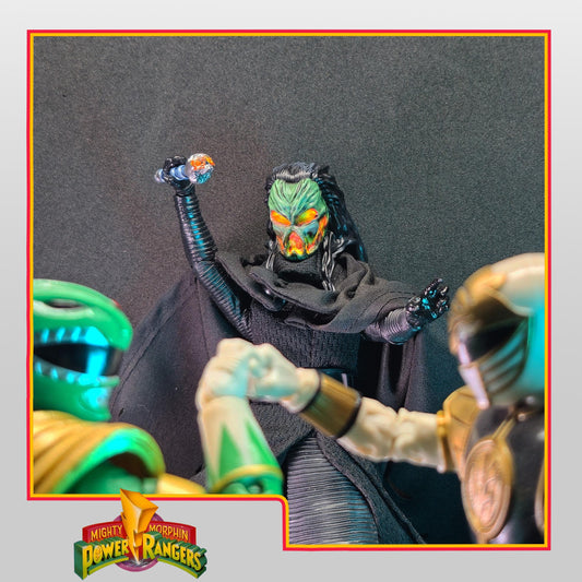 Mighty Morphin Power Rangers - Wizard of Deception Headsculpt and Wand | Lightning Collection 1/12 scale Accessory | 3D Printed