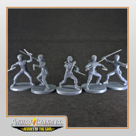 Heroes of the Grid - Alien Rangers / Kakuranger Miniatures | Epic Scale 50mm Miniature Tabletop Gaming