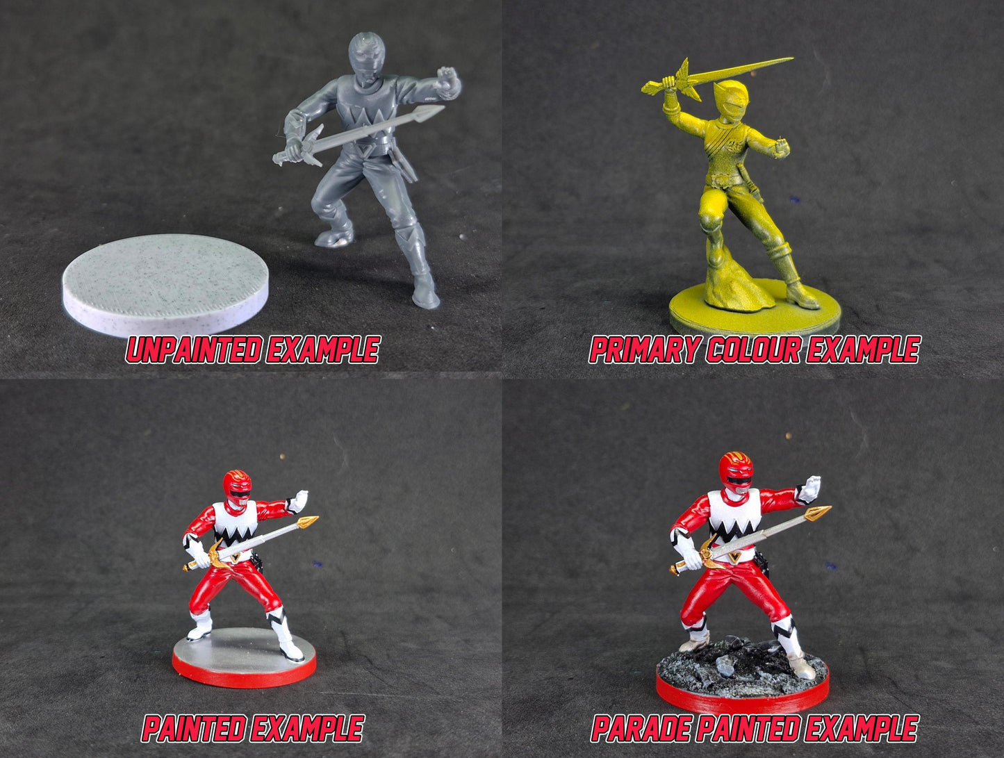 Heroes of the Grid - Dino Charge / Kyoryuger Special Rangers Miniatures | Epic Scale 50mm Miniature Tabletop Gaming
