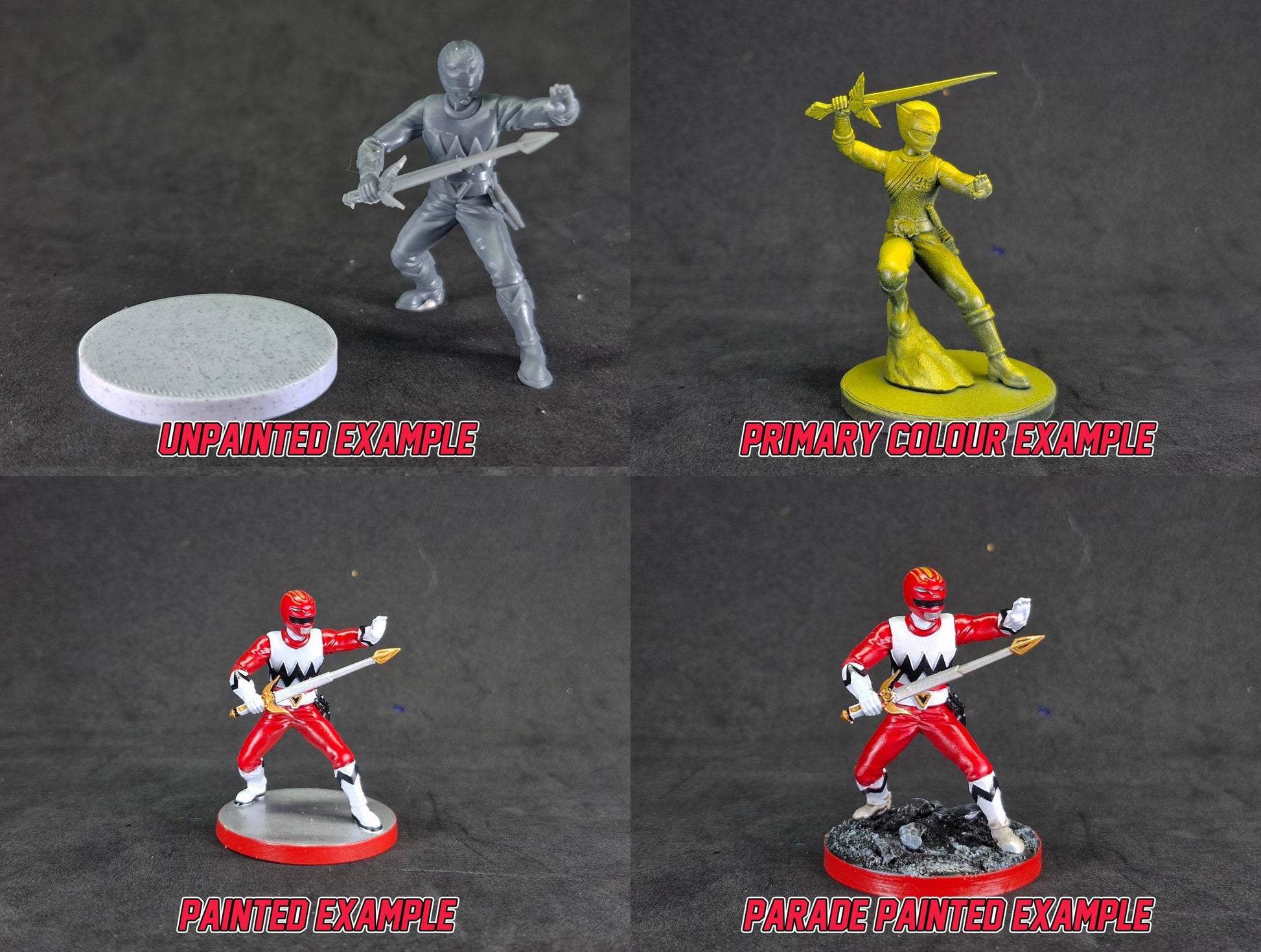 Heroes of the Grid - Dino Charge / Kyoryuger Special Rangers Miniatures | Epic Scale 50mm Miniature Tabletop Gaming