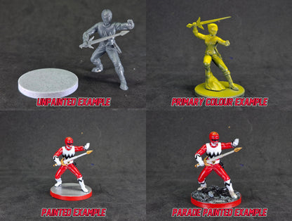Heroes of the Grid - Dino Charge / Kyoryuger Special Rangers Miniatures | Epic Scale 50mm Miniature Tabletop Gaming