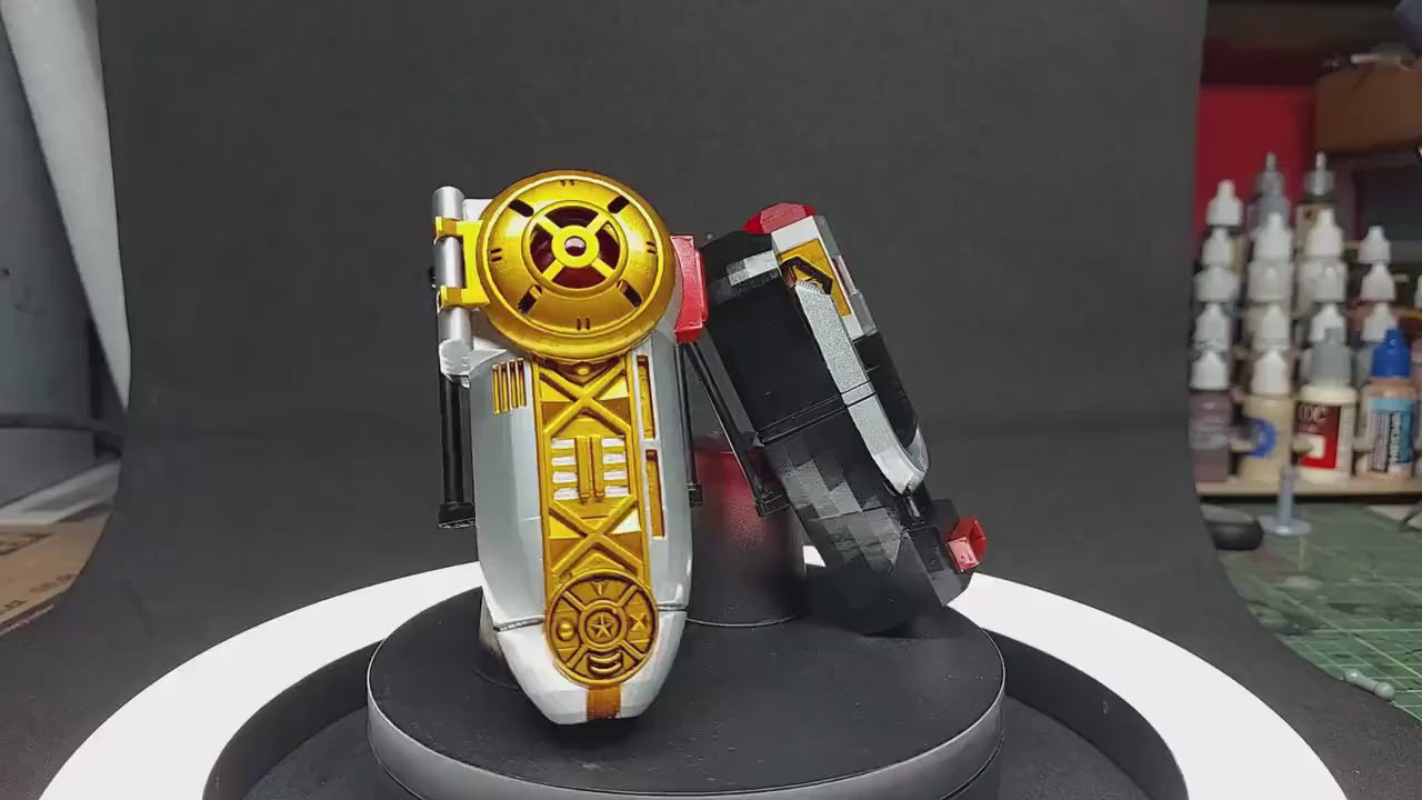 3D Printed & Painted Power Rangers Zeo - Zeonizer / Ohranger - Power Brace | Display Prop