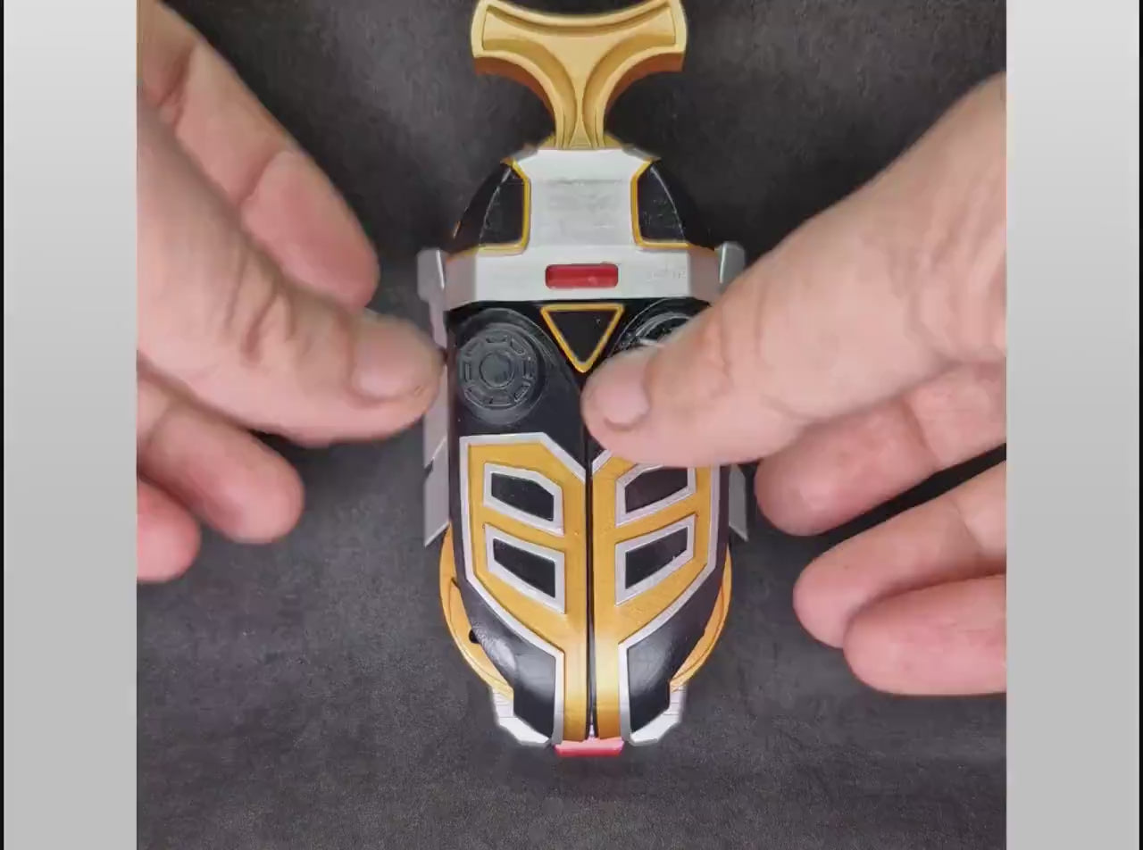 3D Printed & Painted Power Rangers Ninja Storm -Thunder Morpher | Hurricaneger - Gourai Changer | Display Prop