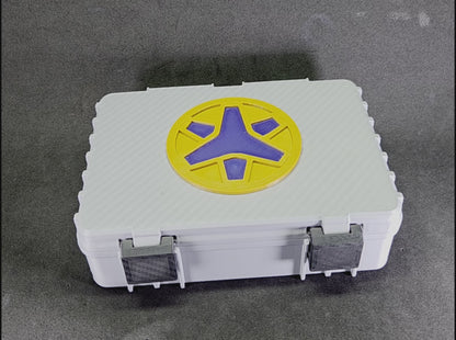 3D Printed & Painted Power Rangers Lightspeed Rescue Titanium Morpher with Case | Display Prop