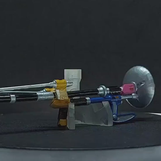 Power Rangers In Space - Combined Weapons | Quadro Blaster | Astro Axe | Lunar Lance | Satellite Stunner | Star Slinger | Spiral Saber